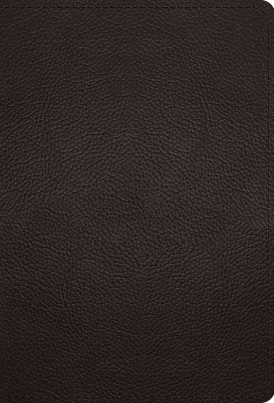 Esv Large Print Compact Bible (RL)*-Deep Brown Buffalo Leather