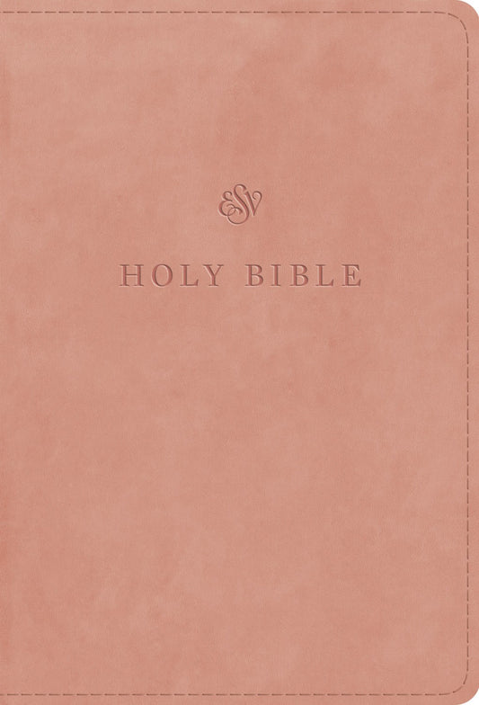 Esv Large Print Compact Bible (RL)*-Blush Rose Trutone