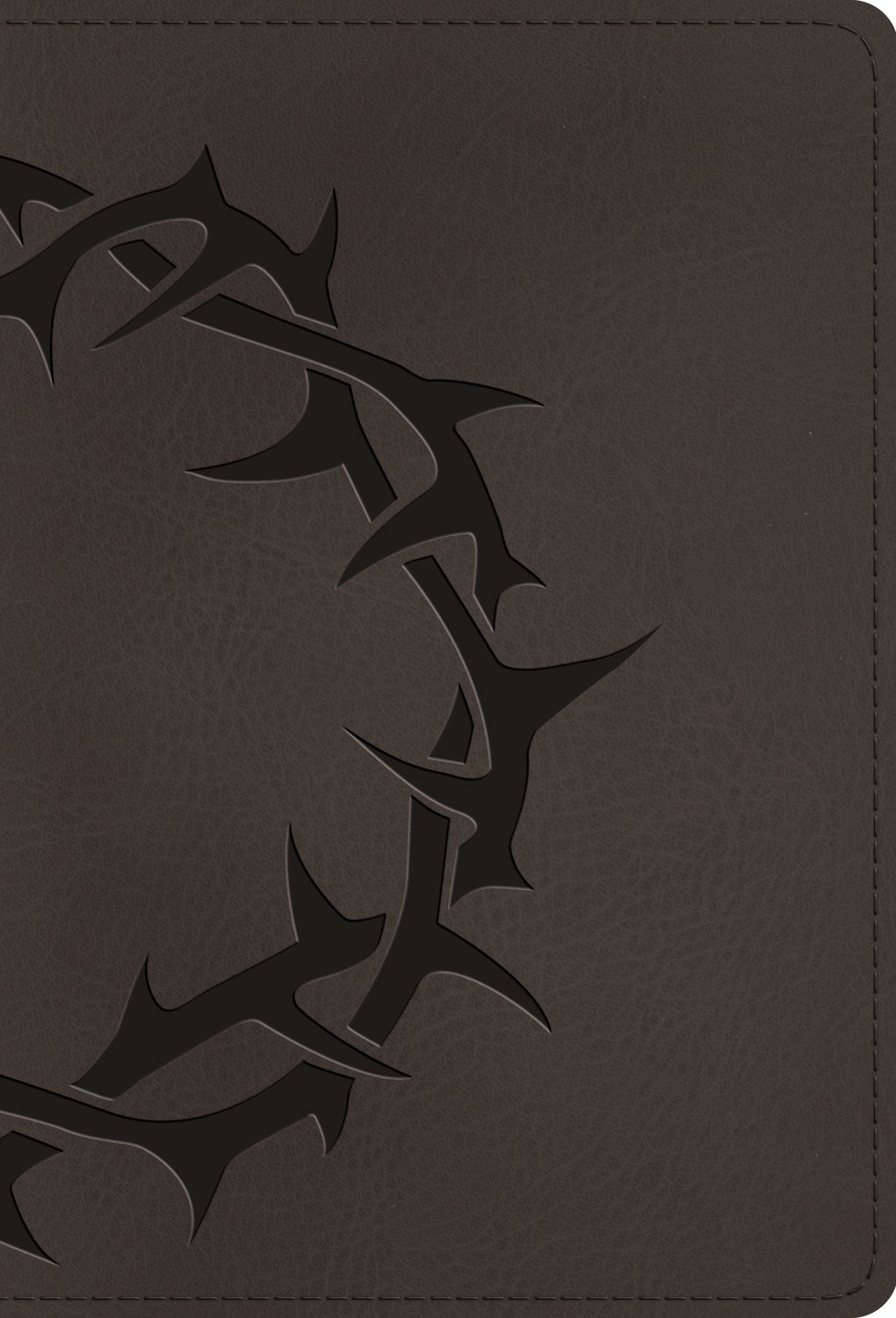 Esv Large Print Compact Bible (RL)*-Charcoal  Crown Design Trutone