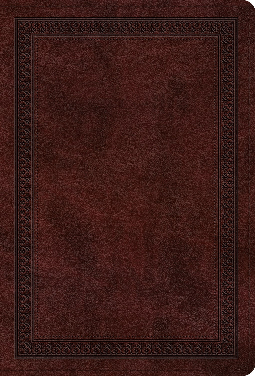 Esv Large Print Compact Bible (RL)*- Mahogany  Border Design Trutone