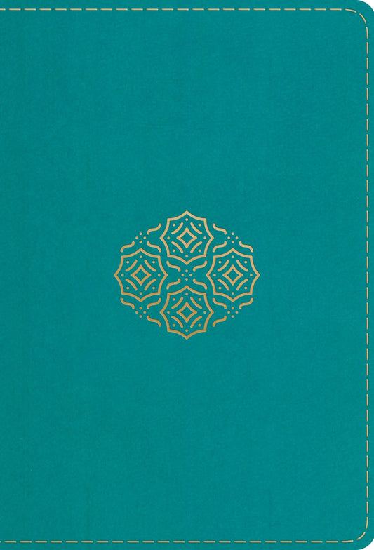 Esv Large Print Compact Bible (RL)*-Teal  Bouquet Design Trutone