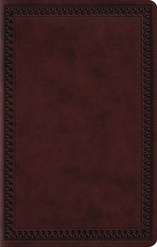 Esv Premium Gift Bible*-Mahogany  Border Design Trutone