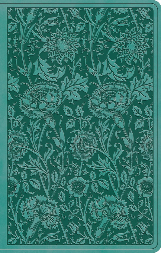 Esv Premium Gift Bible*-Teal  Floral Design Trutone