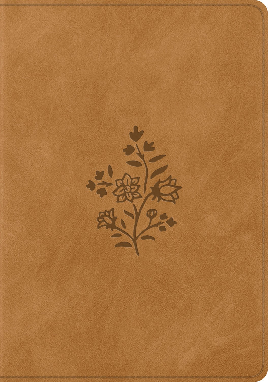 ESV Single Column Journaling Bible/Large Print-Nubuck Caramel  Wildflower DesignTruTone