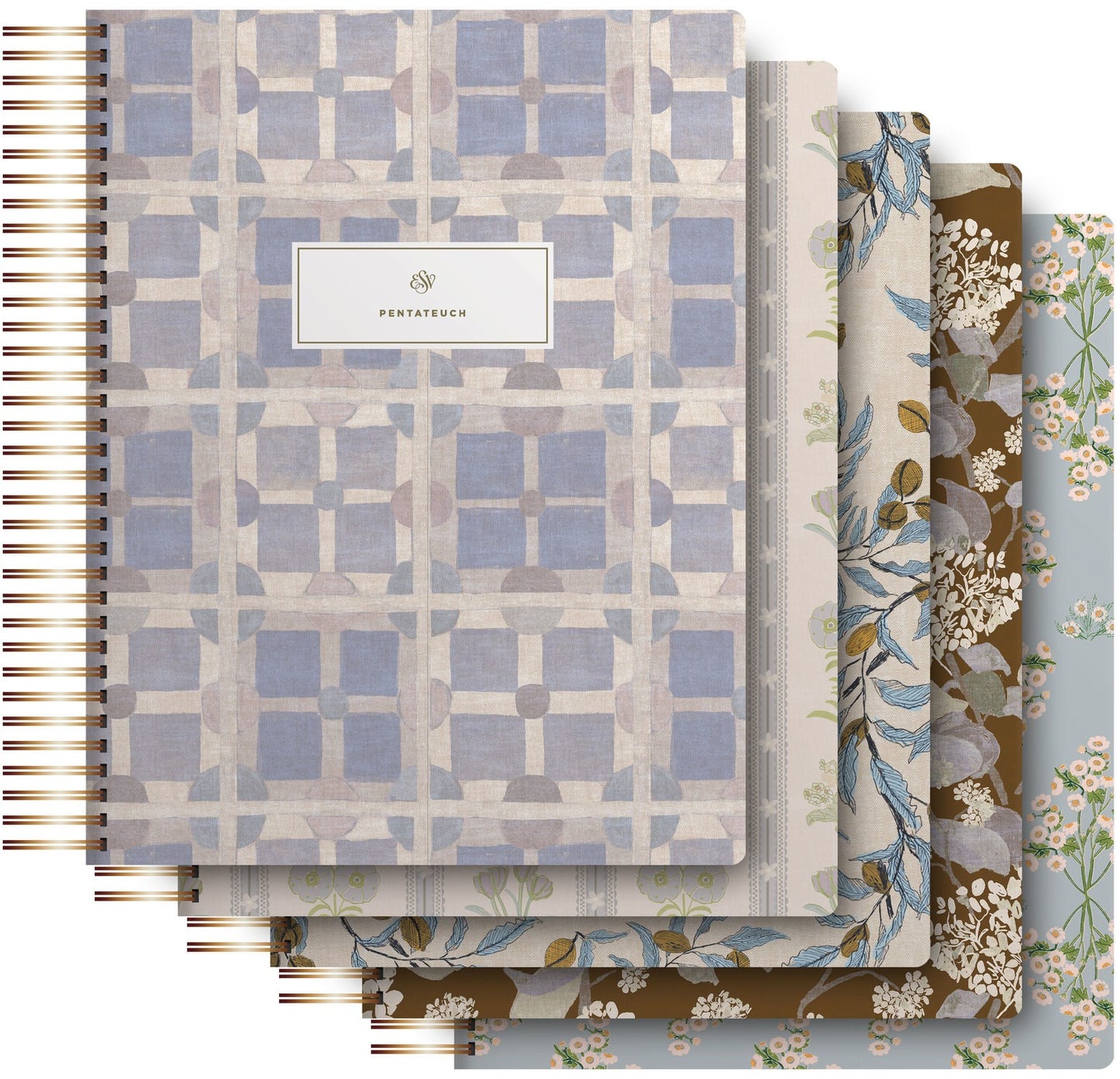 ESV Spiral-Bound Journaling Bible  Five-Volume Set (Artwork by Lulie Wallace)-Hardcover