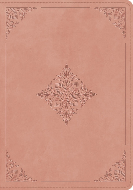 ESV Study Bible-Blush Rose  Fleur-de-lis Design TruTone
