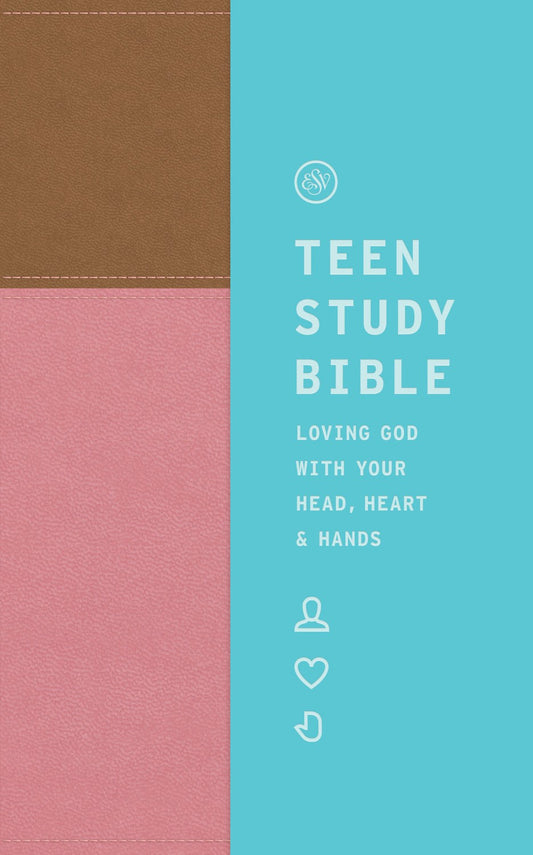 ESV Teen Study Bible-Blush/Caramel TruTone