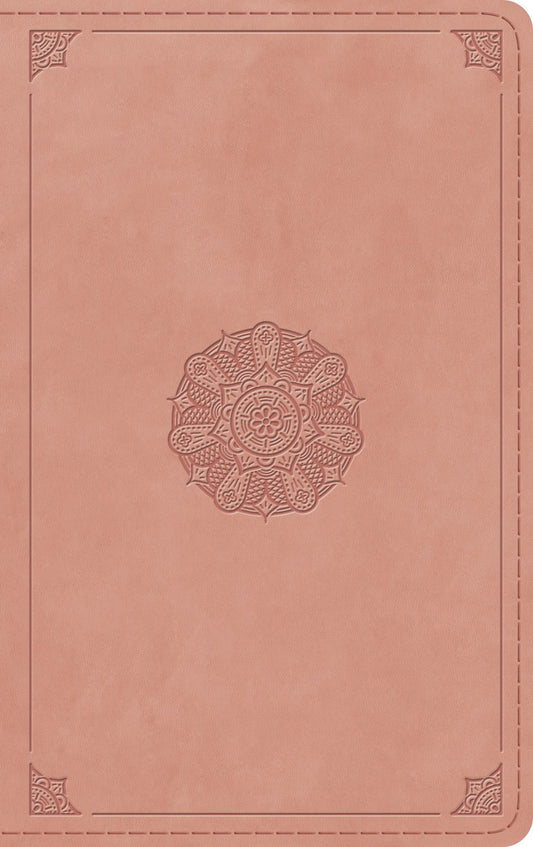 ESV Thinline Bible-Blush Rose  Emblem Design TruTone Indexed
