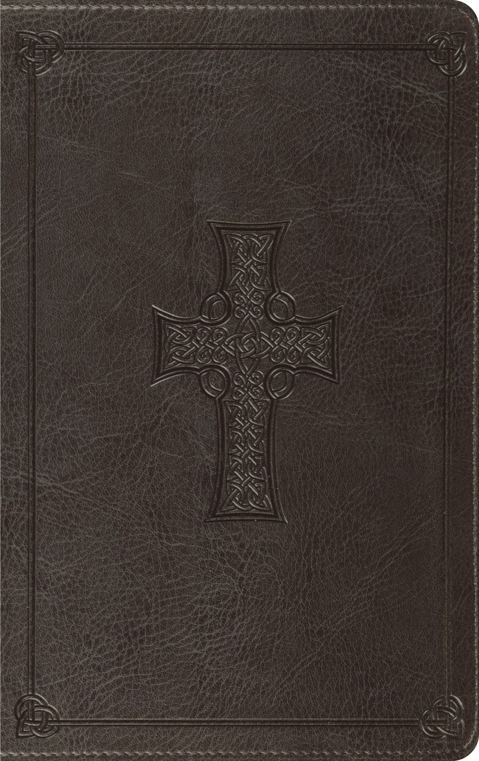 Esv Thinline Bible (Rl)*-Charcoal  Celtic Cross Design Trutone