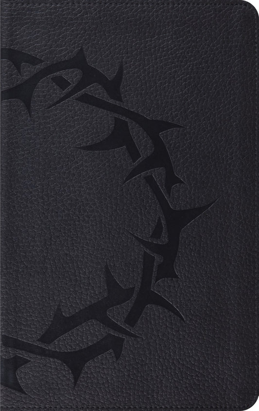 Esv Thinline Bible (Rl)*-Charcoal  Crown Design Trutone