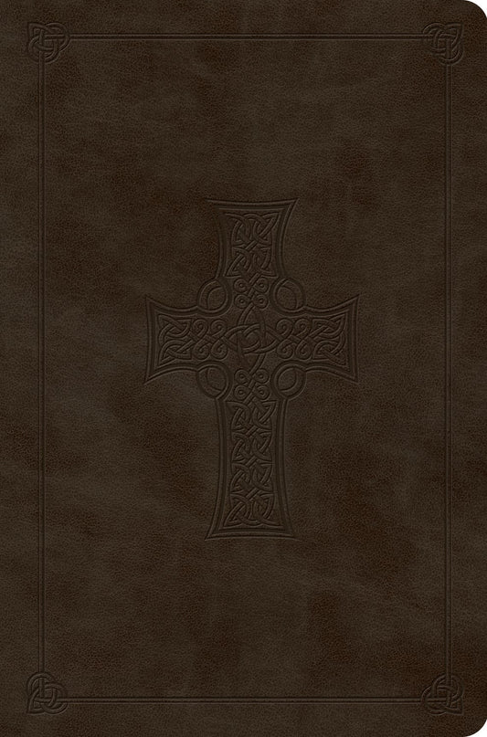 Esv Value Compact Bible*-Olive  Celtic Cross Design Trutone