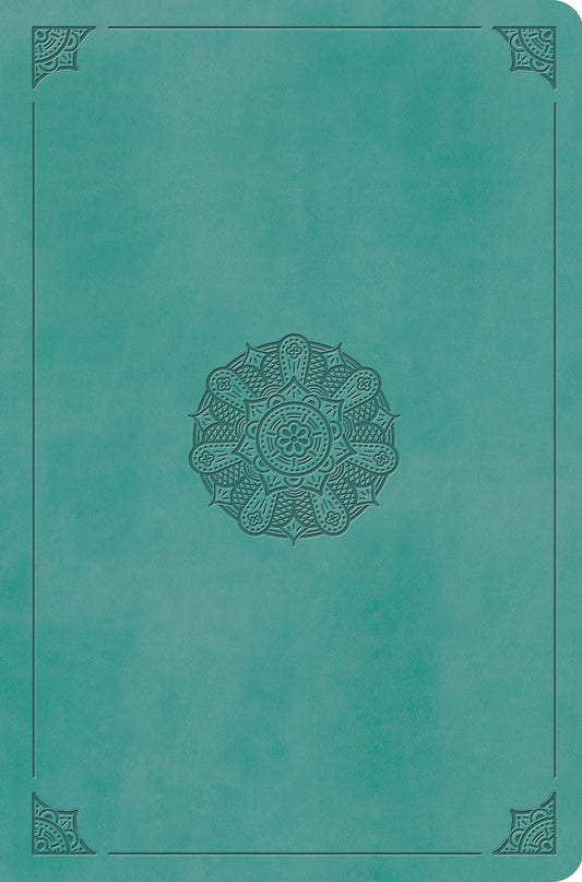 ESV Value Compact Bible (RL)-Turquoise  Emblem Design TruTone
