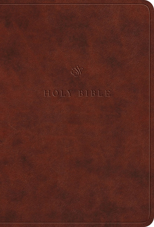 Esv Value Large Print Compact Bible*-Chestnut Trutone