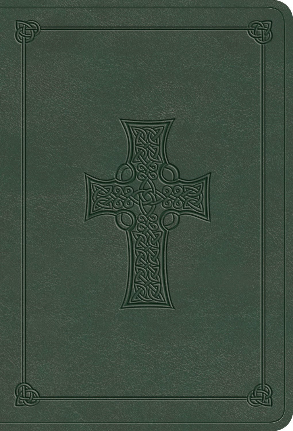 Esv Value Large Print Compact Bible*-Quiet Forest  Celtic Cross Design Trutone