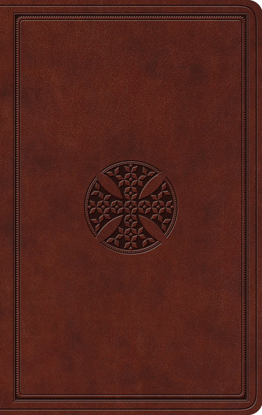 Esv Value Thinline Bible*-Brown  Mosaic Cross Design Trutone