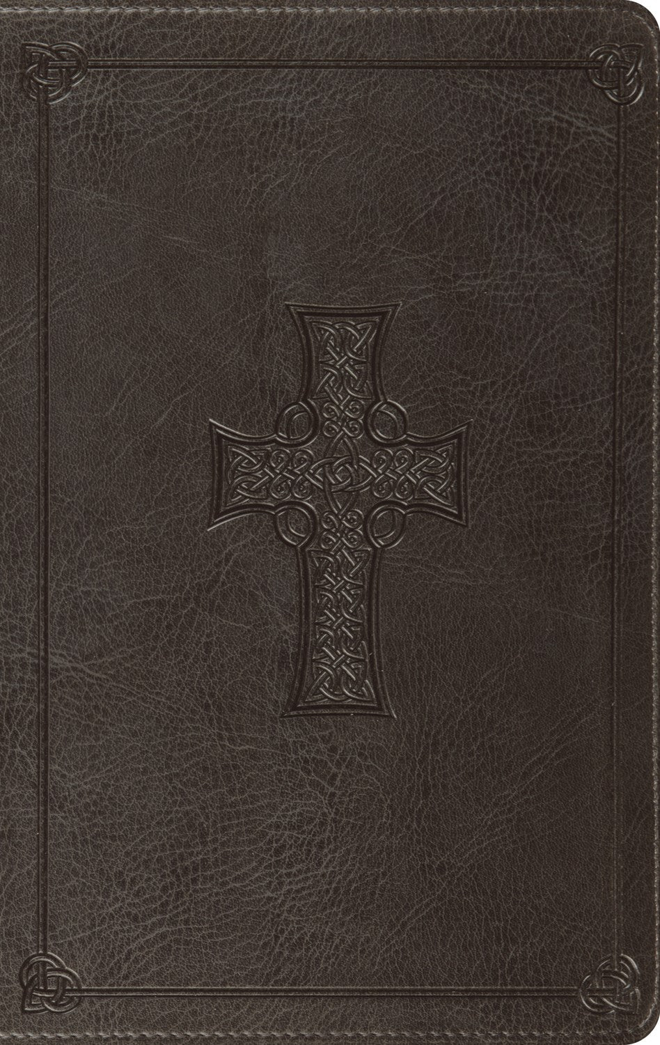 Esv Value Thinline Bible*-Charcoal  Celtic Cross Design Trutone