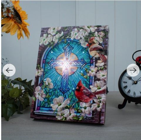 Mini Canvas-Sunday Morning-LED Tabletop w/Timer (8" x 6") (#A2502)