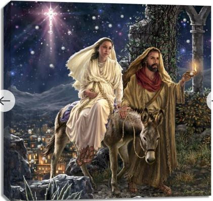Pizazz Print-Journey To Bethlehem w/Dazzling Crystals (10" x 10") (#P2500)