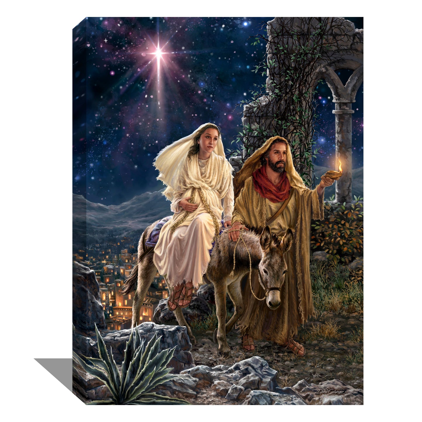 Frameless Canvas-Journey To Bethlehem (10" x 14") (#C2412-SM)