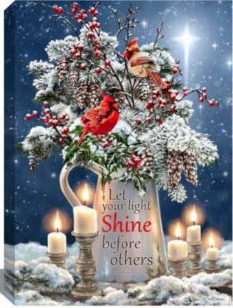Frameless Canvas-Candle Light Christmas (10" x 14") (#C2317-SM)