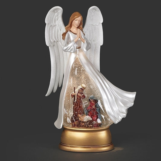 Confetti Lites-Lighted Swirl Holy Family Angel (12.25"H) (#138565)