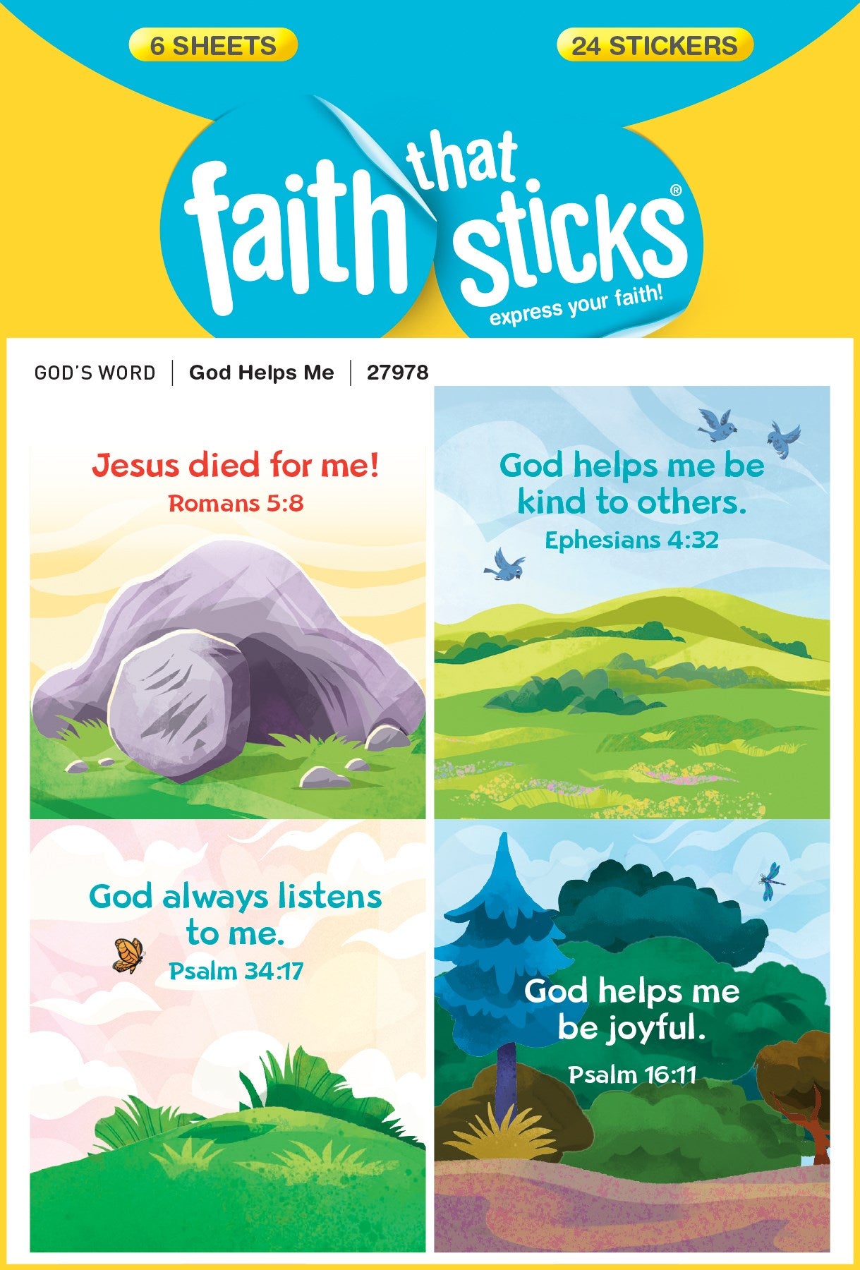 Sticker-Go Bible: God Helps Me Sticker Pack