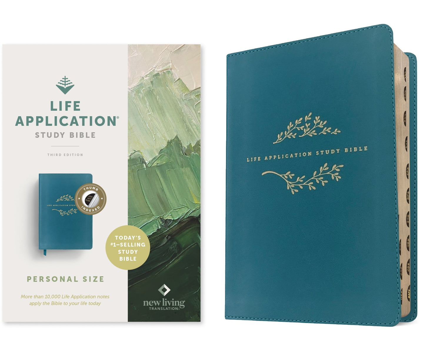 NLT Life Application Study Bible/Personal Size (Third Edition)-Teal Blue Leatherlike Indexed