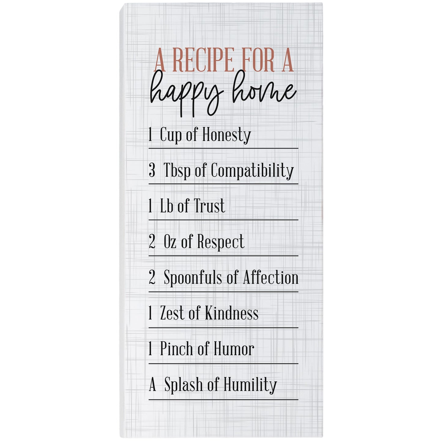 Inspire Board-Recipe Happy Home (5.5" x 12")