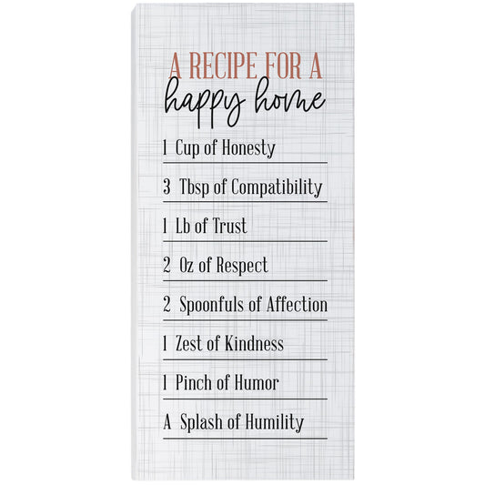 Inspire Board-Recipe Happy Home (5.5" x 12")