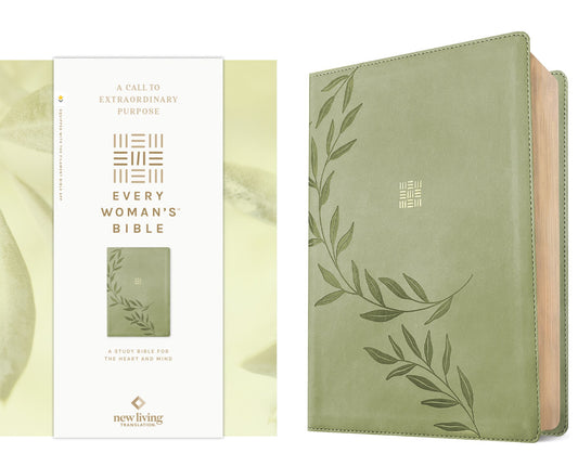 NLT Every Woman's Bible  Filament-Enabled Edition-Olive Branch Green Leatherlike