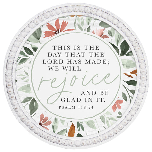 Beaded Art Round-Rejoice Be Glad (14" x 14")