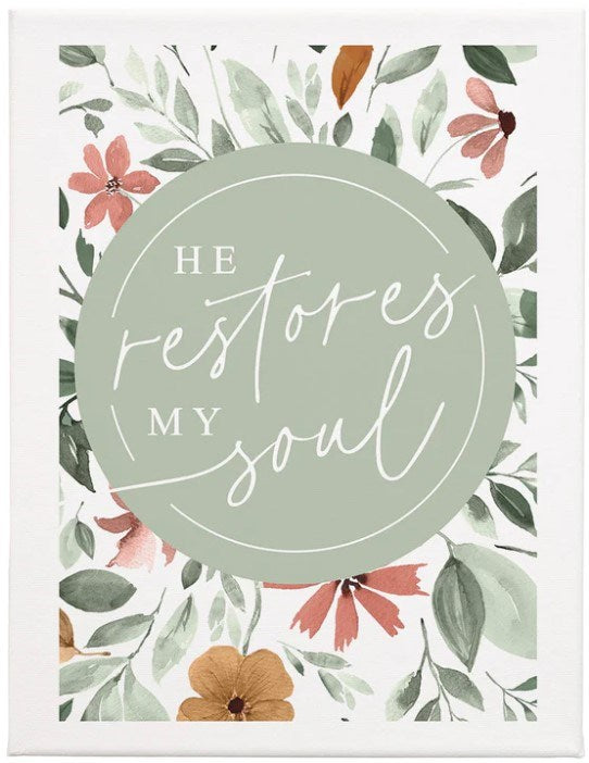 Wrapped Canvas-Restores Soul/Leaves (9" x 12")