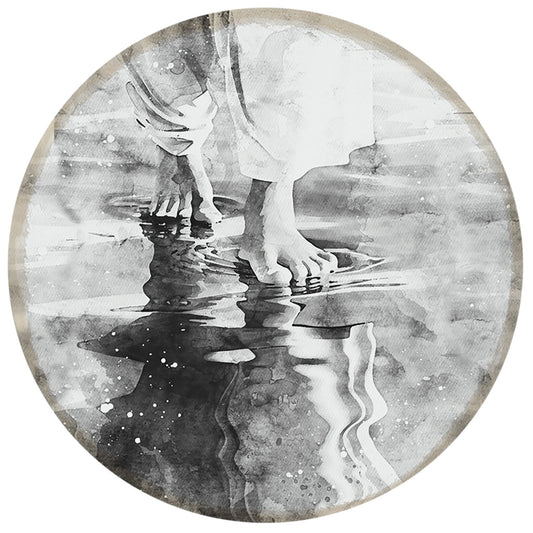 Magnet-Round-Jesus On Water (2.5")