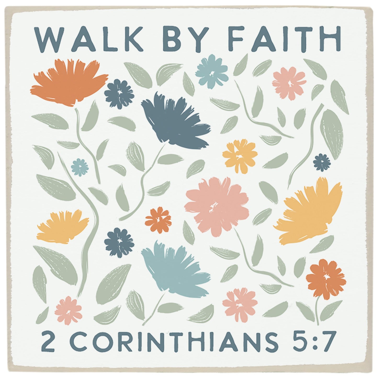 Magnet-Square-Walk By Faith Flowers (2.5")