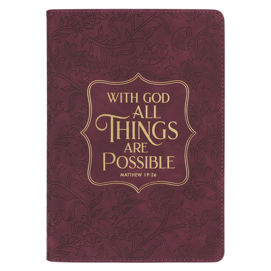 Journal Classic-With God Matt. 19:26-Burgundy