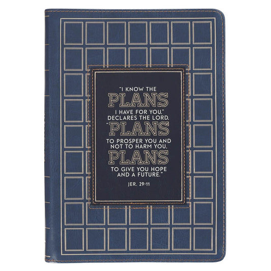 Journal Classic W/ Zip-Grad Plans Jer. 29:11-Blue
