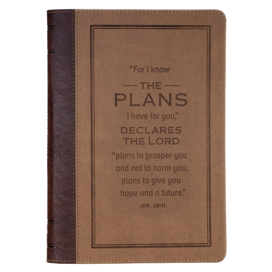Journal Classic W/ Zip-I Know The Plans Jer. 29:11-Brown