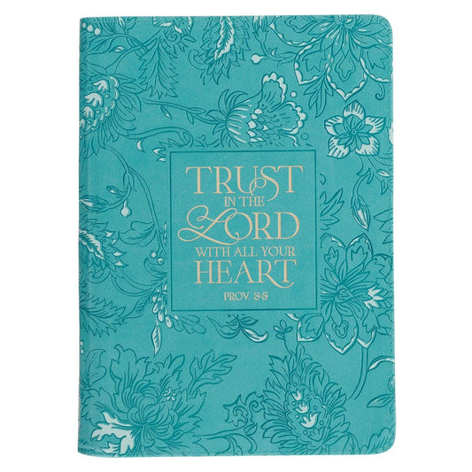 Journal Classic W/ Zip-Trust In The Lord Prov. 3:5-Teal