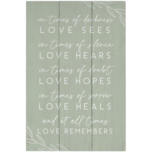 Rustic Pallet-Love Remembers/Green (10.75" x 16")