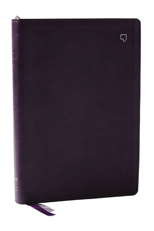 NET Bible Large Print Thinline with Cross References (Comfort Print)-Purple Leathersoft