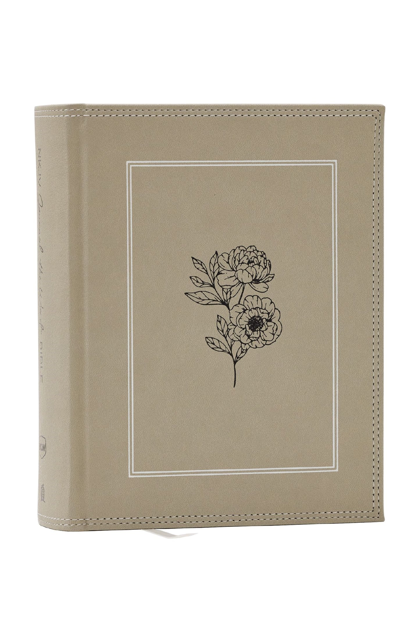 NKJV Journal the Word Bible/Large Print-Stone Leathersoft