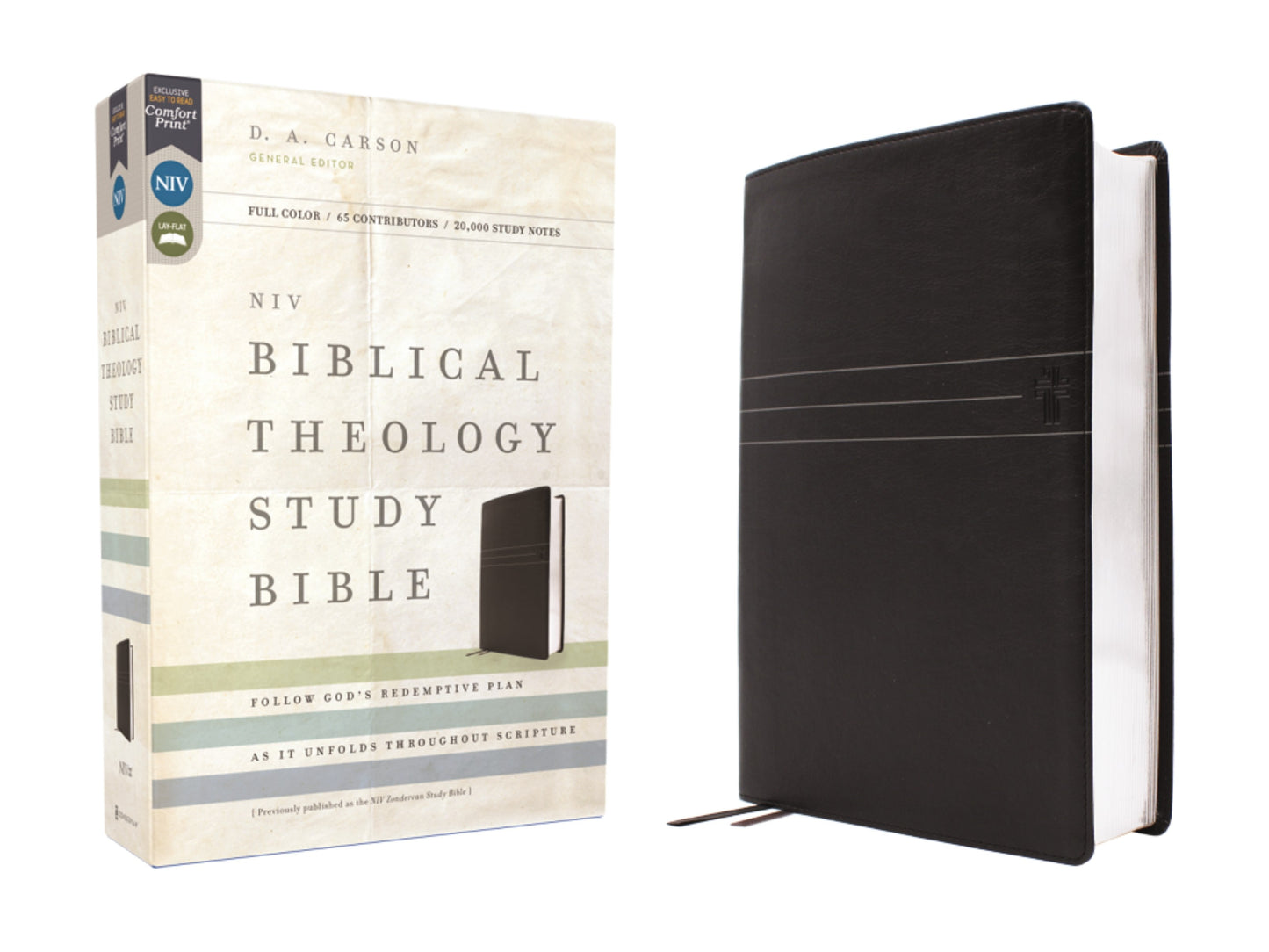 NIV Biblical Theology Study Bible (Trace the Themes of Scripture) (Comfort Print)-Black Leathersoft