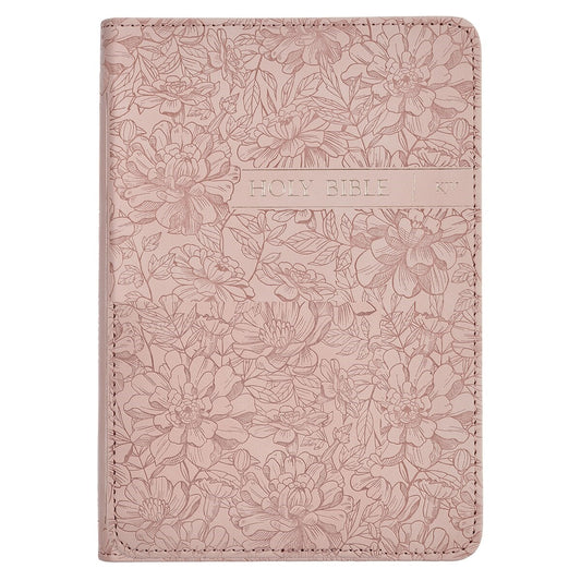 KJV Compact Bible-Pink Faux Leather