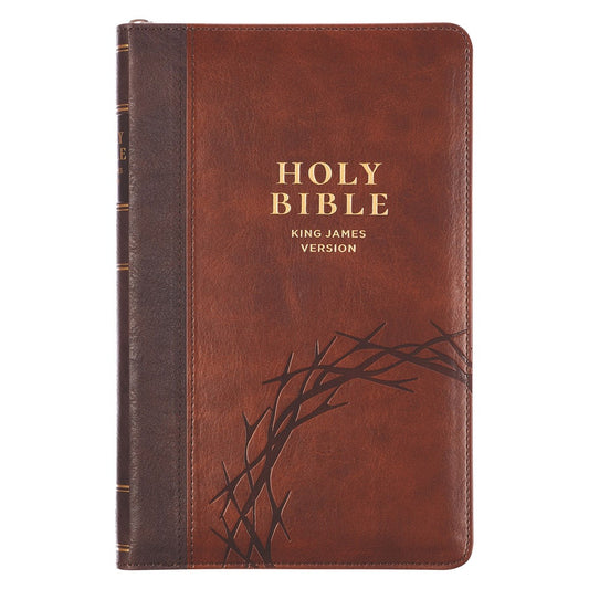 KJV Deluxe Gift Bible-Amazing Grace (Isa. 53:5)-Two-Tone Faux Leather w/Zipper