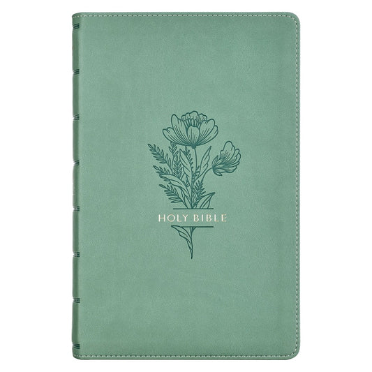 KJV Giant Print Bible-Teal Faux Leather