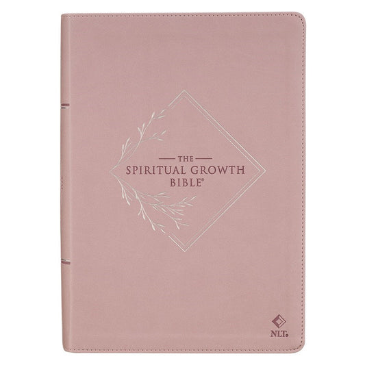 NLT Spiritual Growth Bible-Dusty Mauve Faux Leather