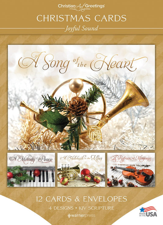 Boxed Card-Christmas: Joyful Sound Assorted (KJV) (Box Of 12)