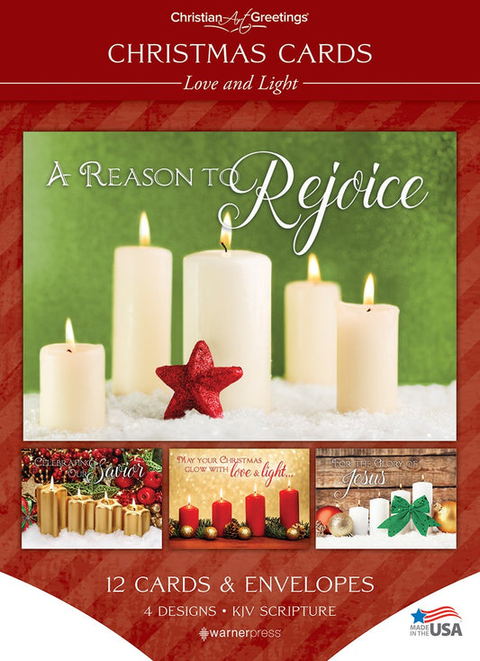 Boxed Card-Christmas: Love And Light Assorted (KJV) (Box Of 12)