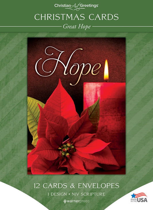 Boxed Card-Christmas: Great Hope Solid Pack (Romans 12:12  NIV) (Box Of 12)