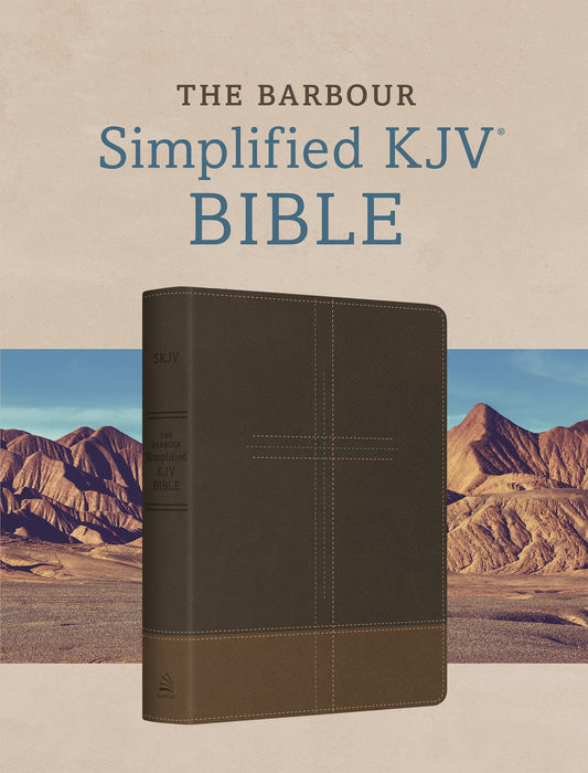 KJV The Barbour Simplified Bible: Deluxe Edition-Brown Two-Tone Brown Cross
